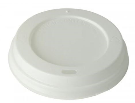White Domed Sip-thru Lid To Fit 6oz Cup