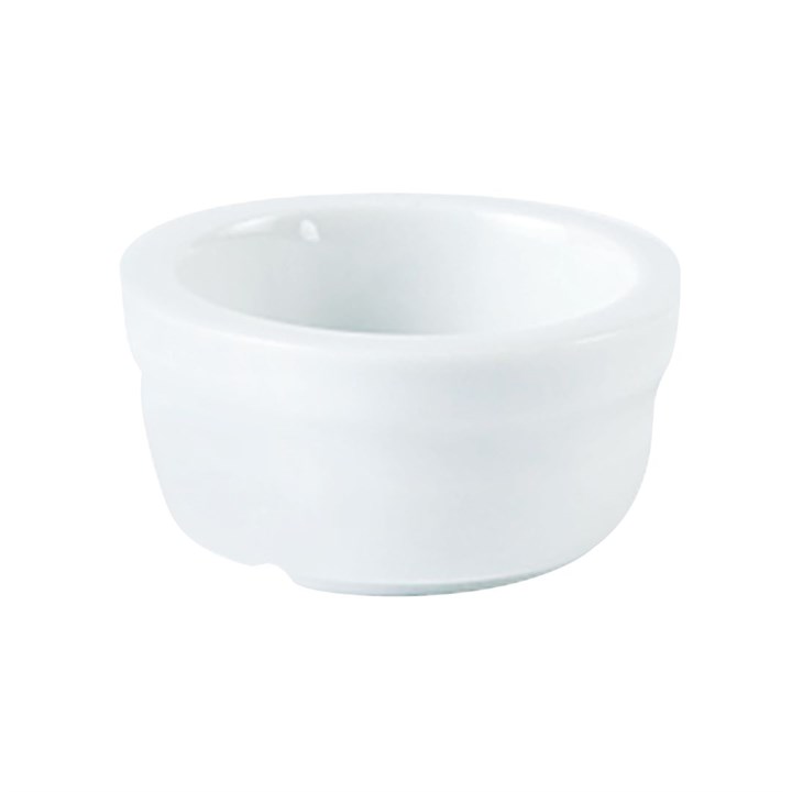 White Grooved Butter Dish 2.3cl (1oz)