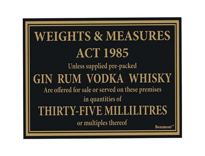 Weights & Measures Signs