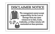 No Responsibility Signs