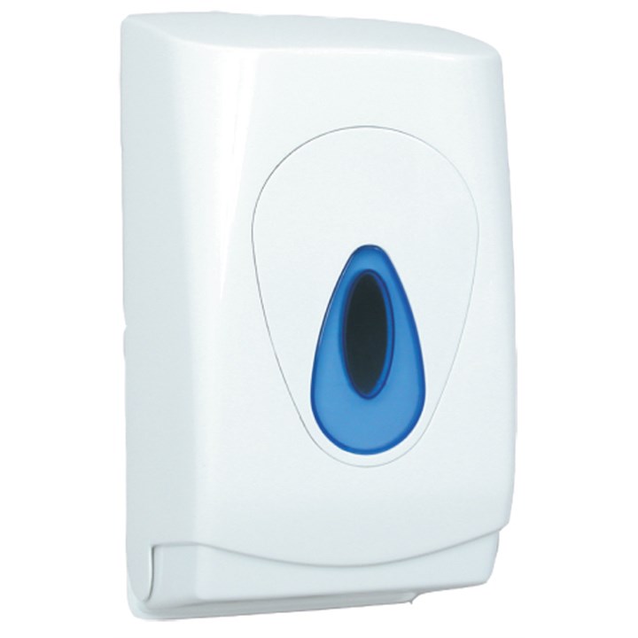 White Plastic Bulk Pack Toilet Paper Dispenser