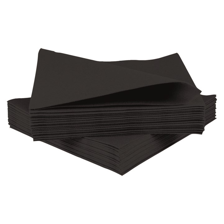 Napkin 40cm Black Airlaid
