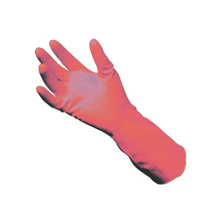 Medium Size Pair Pink Rubber Gloves