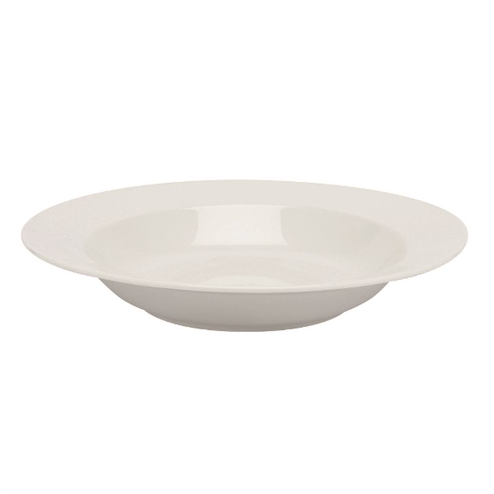 Fine White China Rimmed Pasta/Soup Plate 26cm (10'')