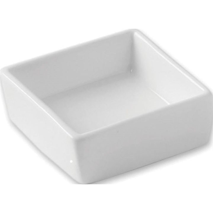 Square Dish White 2.5 6.6 cm