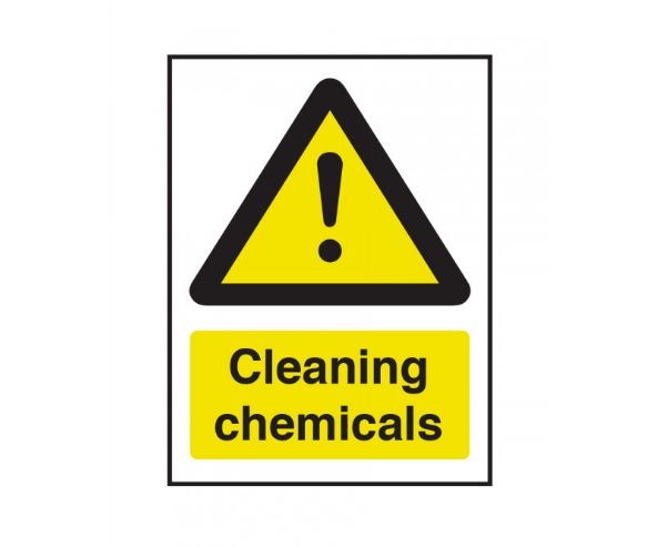 Sign - Warning Cleaning Chemicals 200 x 150mm