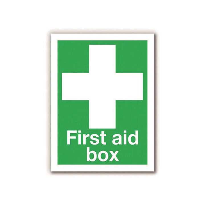 First Aid Box Self Adhesive Sign