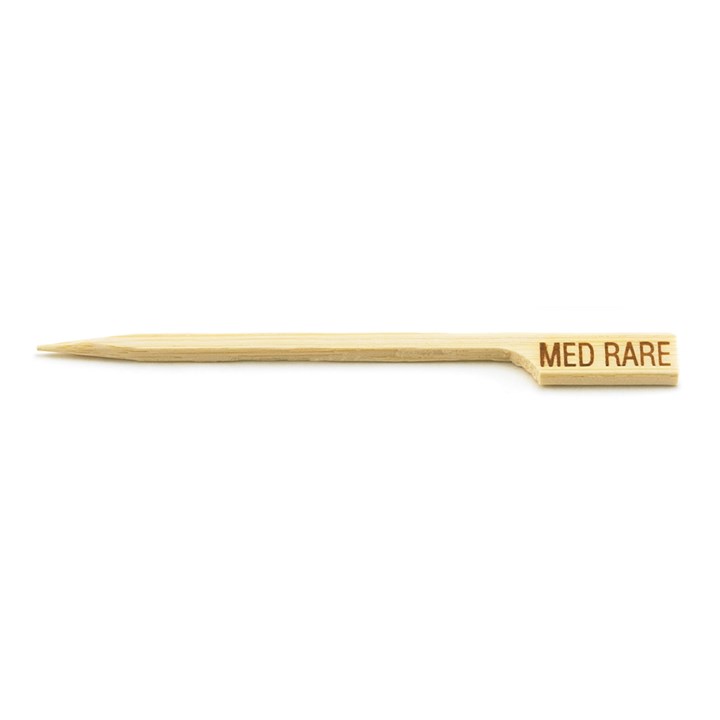 Bamboo Steak Marker Pick 'MED RARE'