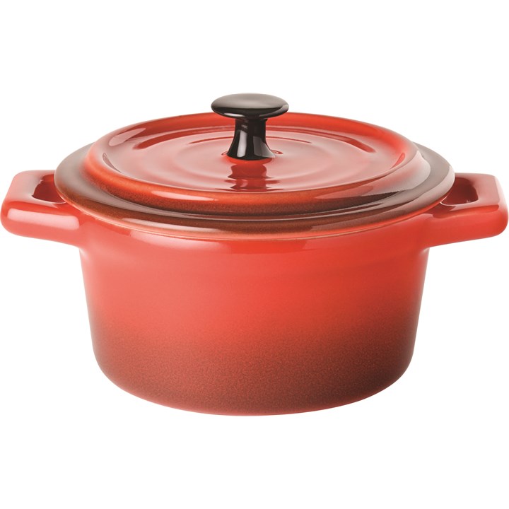 Casserole & Lid 10cm 26ltr Red Mini