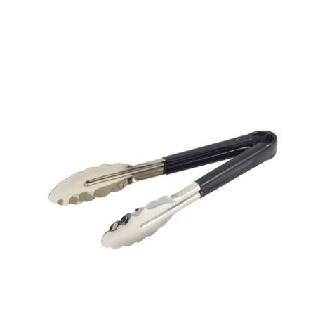 Tong Stainless Steel 23cm Black Handle