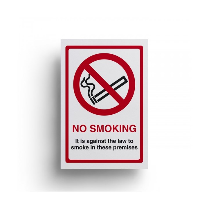 No Smoking Window Sign