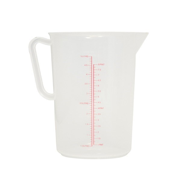 Clear Plastic Measuring Jug 5L (9 Pints)