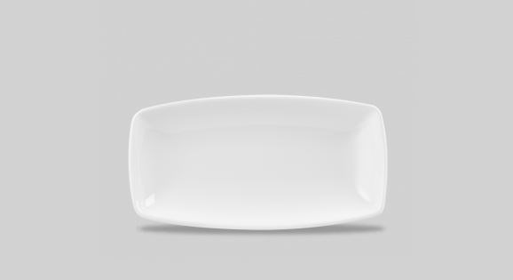 Oblong Plate X Squared White 14.5cm