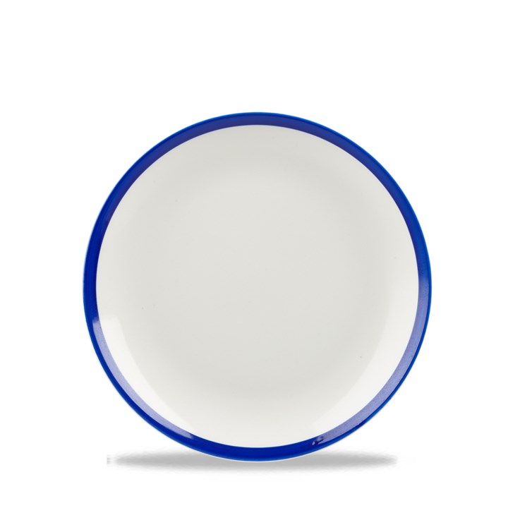 Retro Blue Coupe Plate 16.5cm