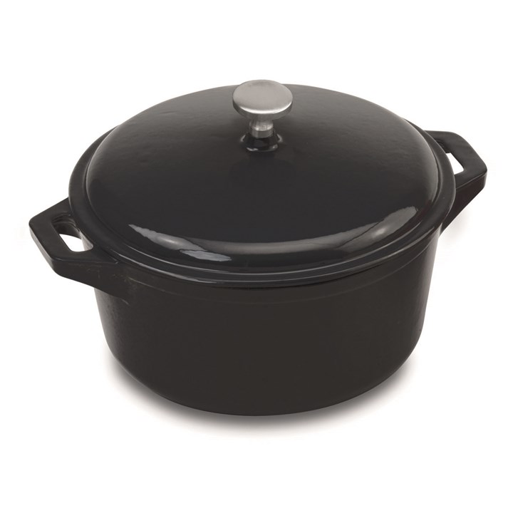 Casserole And Cover Round Cast Iron 18cm