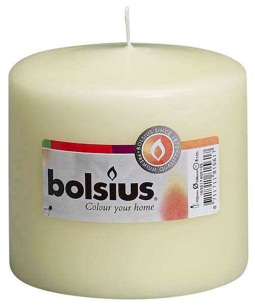 Ivory Pillar Candle 10cm H x 10cm D