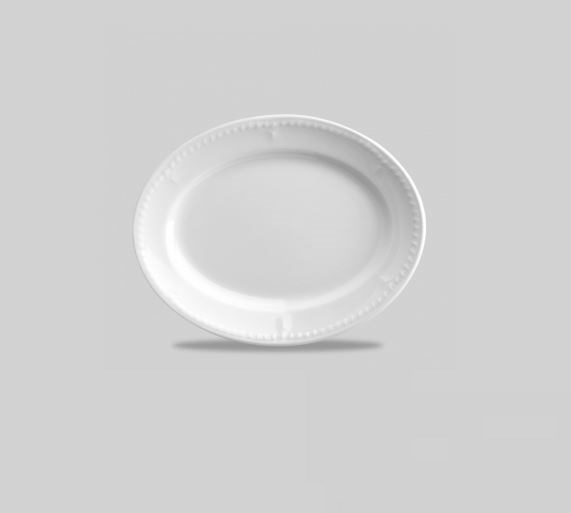 Buckingham Oval Plate White 25.4cm