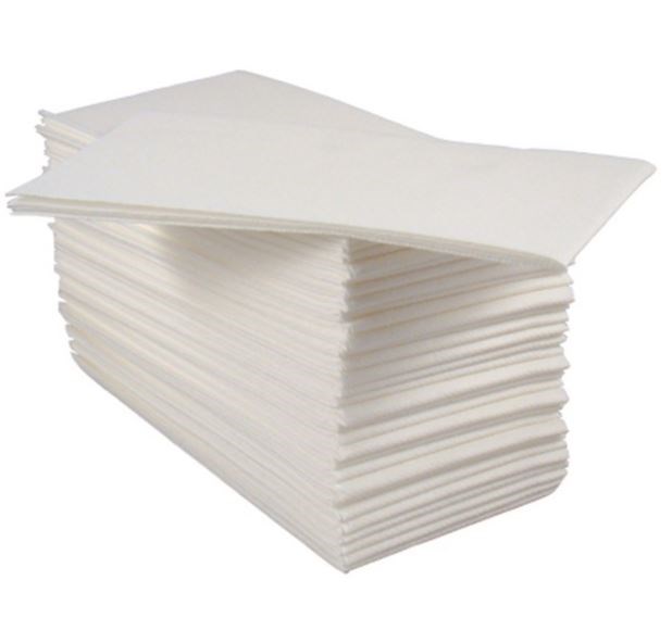 Napkin 33cm Fabric Style White No Pattern 8 Fold