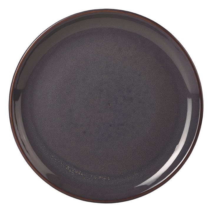 Coupe Plate Stoneware Rustic Blue 19cm