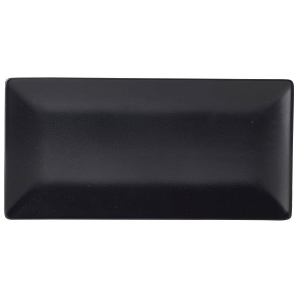 Rectangular Plate Coupe Stoneware Black 30x15cm