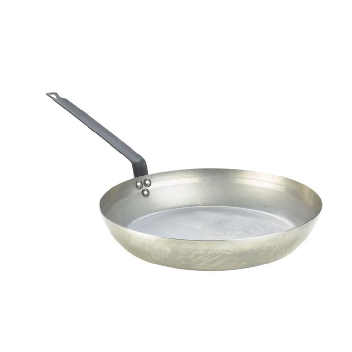 Frying Pan 14 Black Iron Silver
