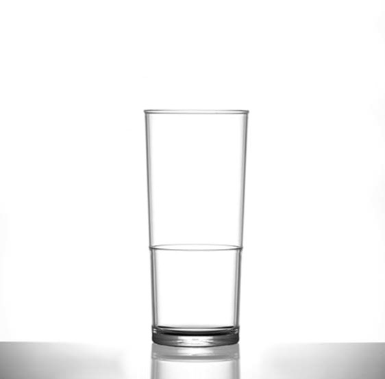 Polycarb Stackable Half Pint 10oz Glass Clear CE