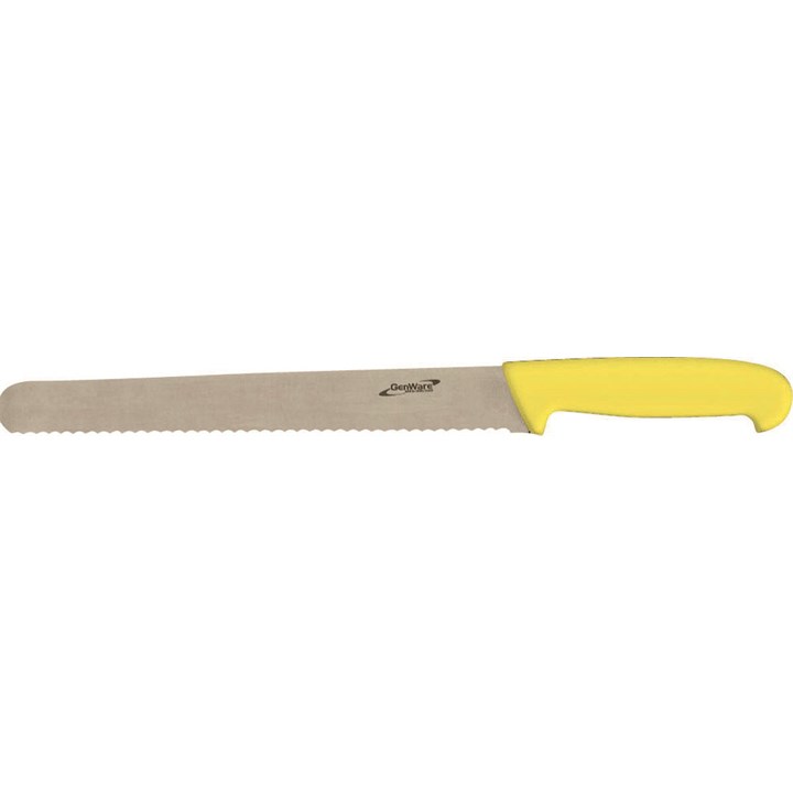 GW 12inch Slicing Knife Yellow Serrated
