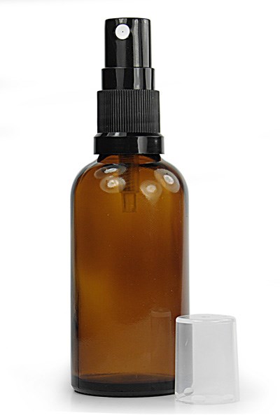 30ml Amber Glass Dropper Bottle Black Atomiser