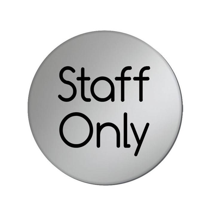 Staff only Steel Door Disc