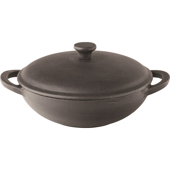 Mini Wok Cast Iron with Lid 21.5cm 58cl 20oz