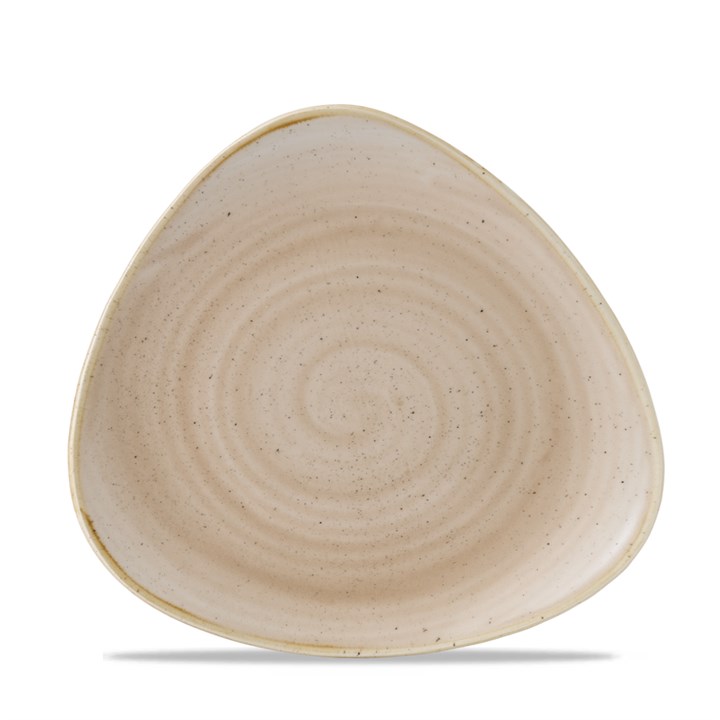 Triangle Plate 19.2cm Nutmeg Cream Stonecast