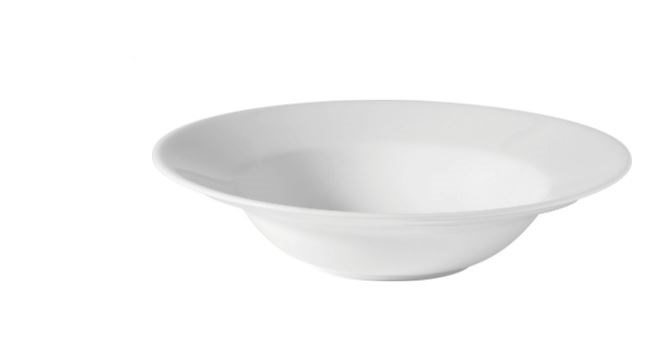 Bowl Pasta White Winged 25cm 47cl