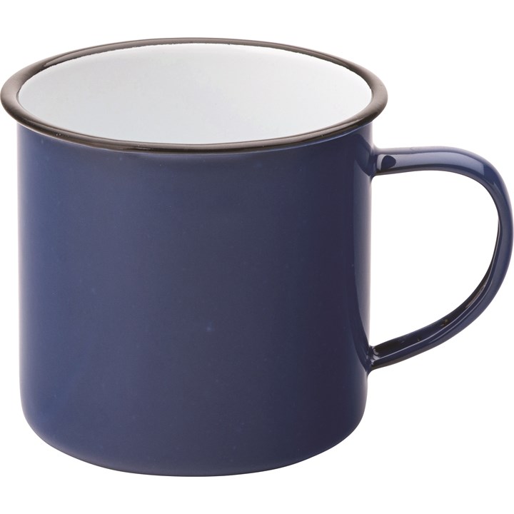 Mug Blue Enamel 13.5oz 38cl 3 8cm