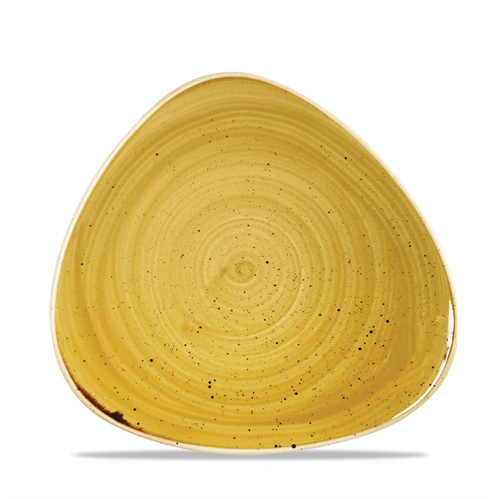 Triangle Plate Stonecast Mustard Yellow 19.2cm