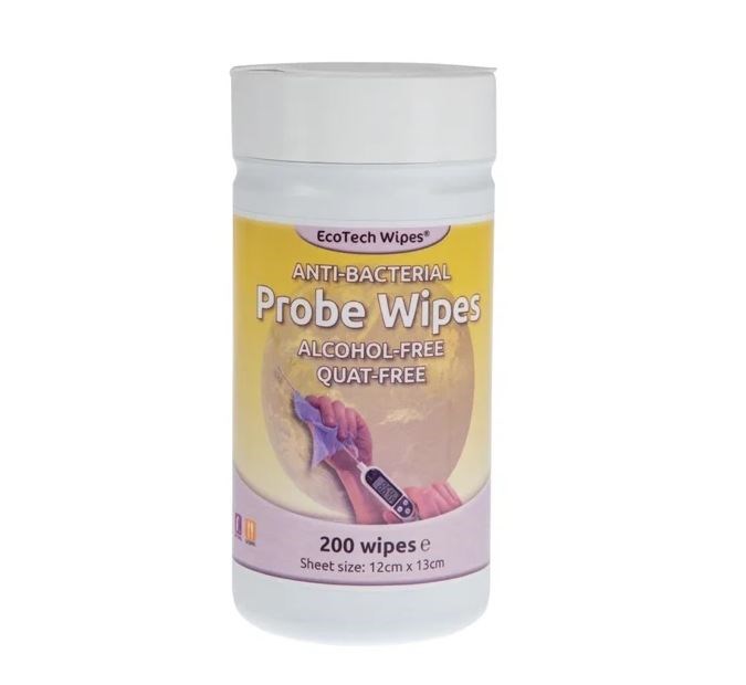 Wet Wipes Anti-bacterial For Thermo Probes Tub200
