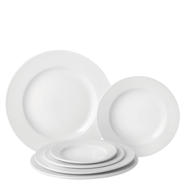 Plate Wide Rim White China 10in 25cm