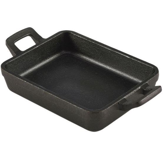 Mini Cast Iron Rectangular Dish 14x11x4.5cm