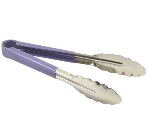 Tongs Metal 1 Pc Purple Handle 31cm