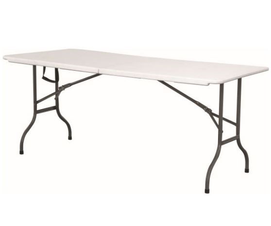 Table Centre Folding 6feet White HDPE