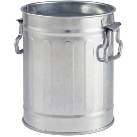 Miniature Galvanised Bin 8.5x11.2cm