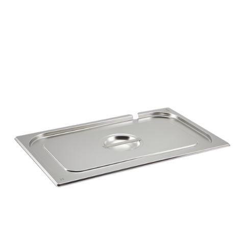 St/St Gastronorm Pan Notched  Lid 1/1