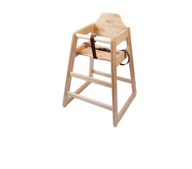 Wooden High Chair - Light Wood (flat-packed)