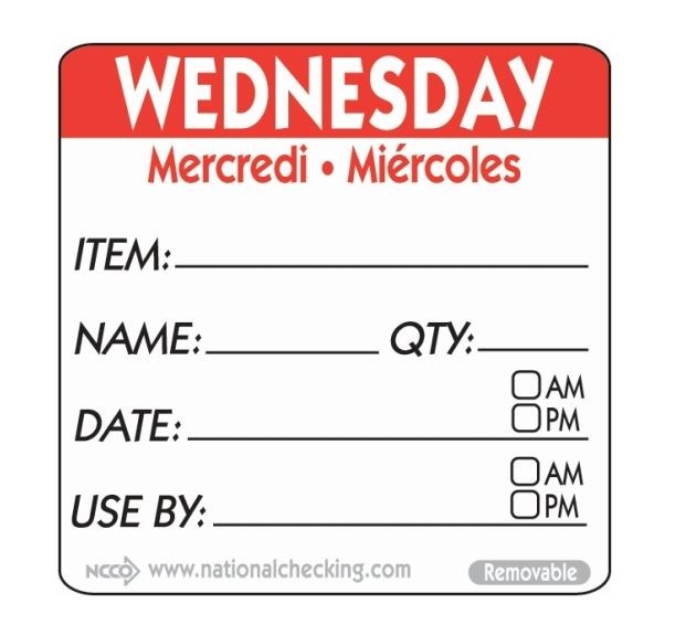 Label WED 5cm sq UltraRemovable Food