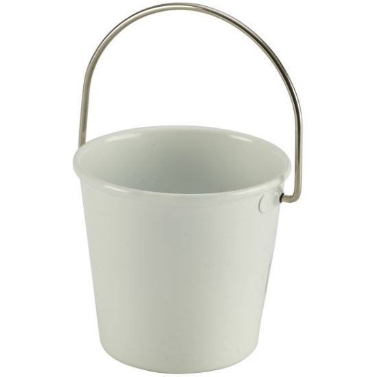 Stainless Steel Miniature Bucket 4.5cm Dia White