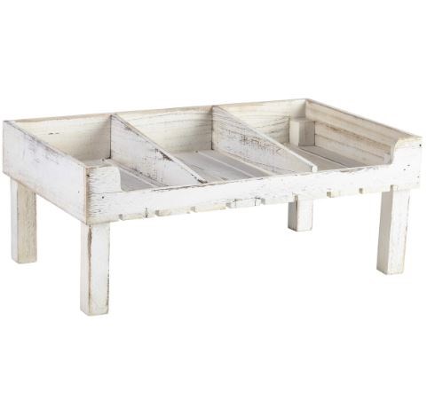 Rustic Wooden Display Crate Stand-White Wash Finish