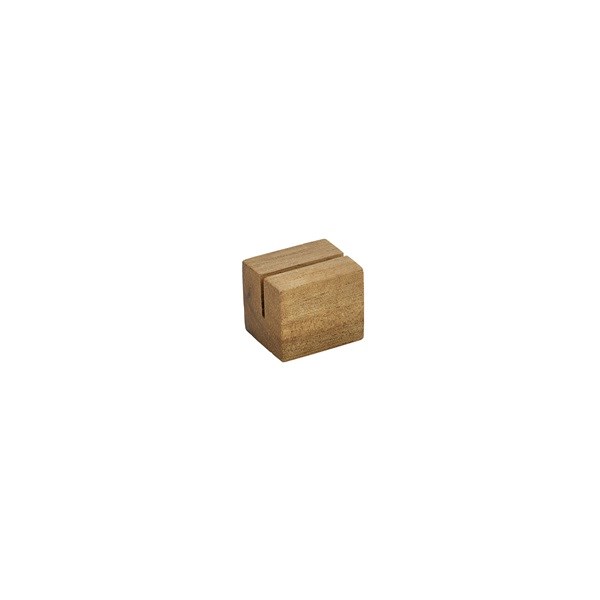 Sign Card Holder Acacia Wood  3x2.5x2.5cm