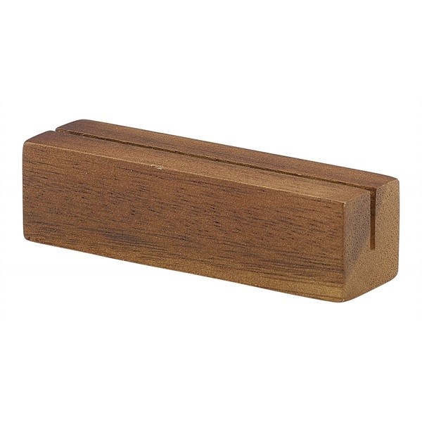 Acacia Wood Sign Holder 9x3x3cm
