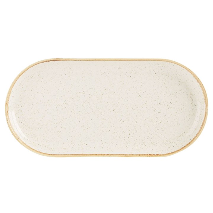 Plate Oval Oatmeal Narrow 30cm
