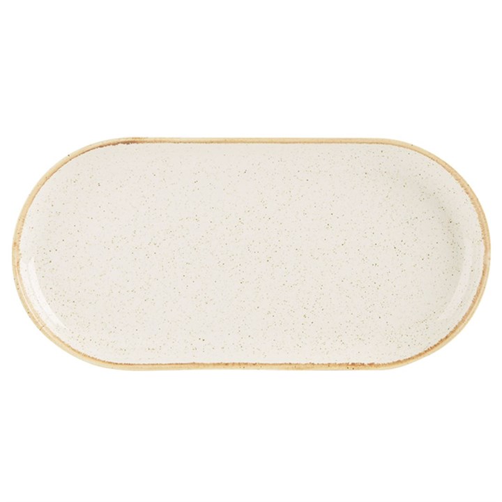 Plate Oval Oatmeal Narrow 30cm