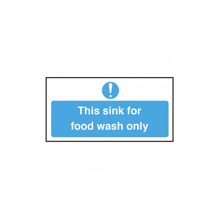 Sink for food wash only. 100x200mm
